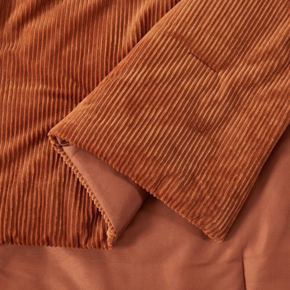 Seek Twin Corduroy Comforter Soft Cozy Ribbed Kids Bedding Twin Blanket